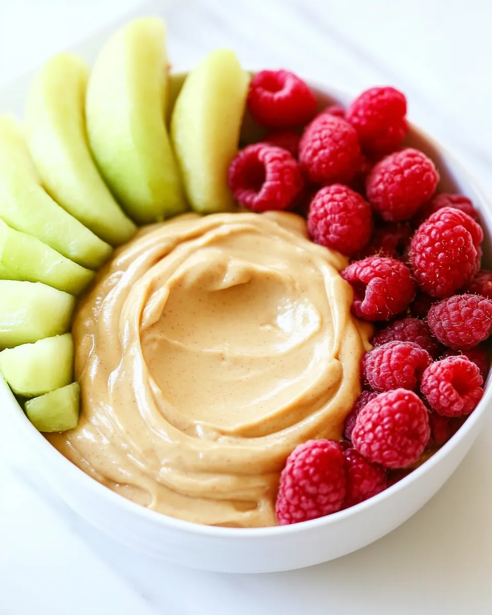 Easy Peanut Butter Fruit Dip food shot