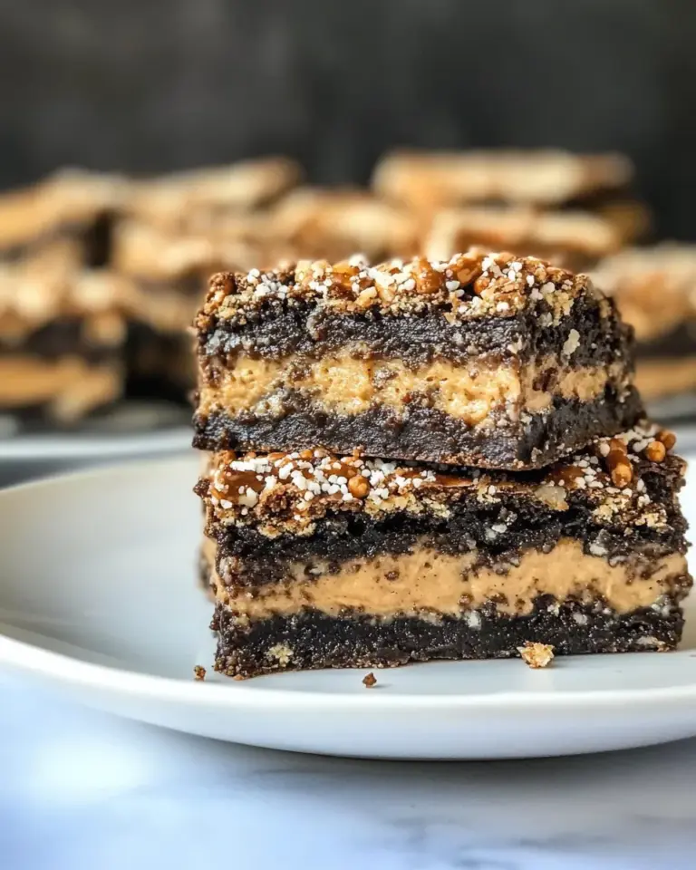 Homemade Peanut Butter Fudge Pretzel Brownies. recipe photo