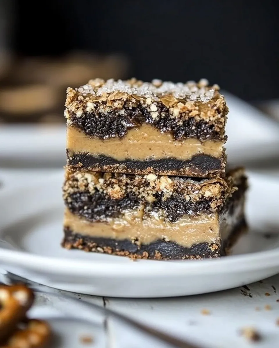 Delicious Peanut Butter Fudge Pretzel Brownies. image