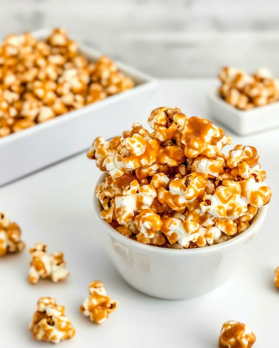 Delicious Peanut Butter Popcorn plate image