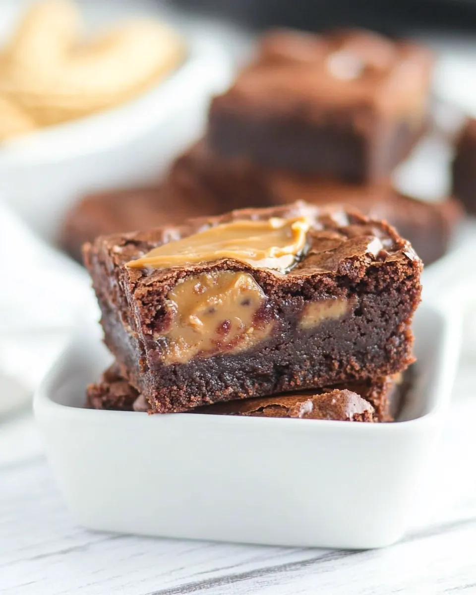 Homemade Peanut Butter and Jelly Brownies photo