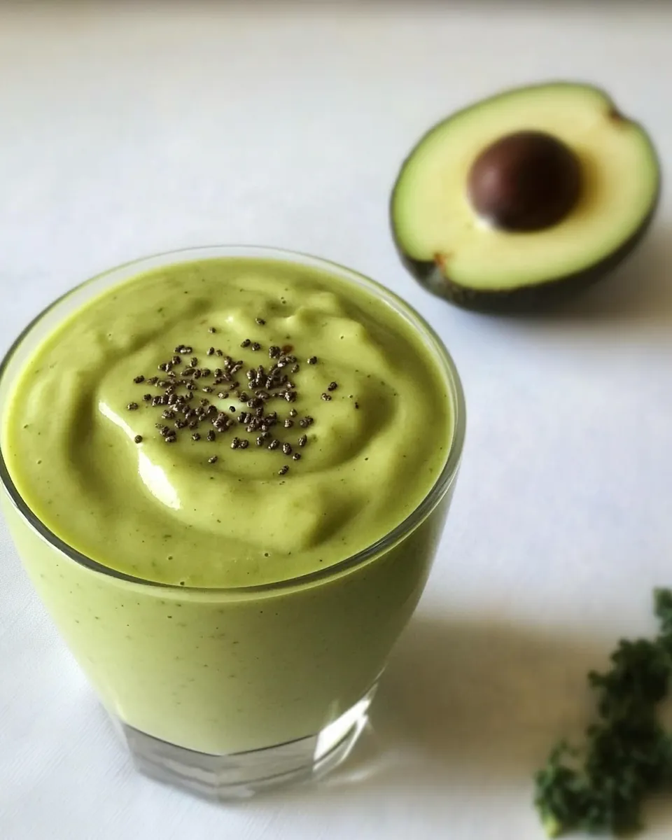 Classic Pear Avocado Ginger Kale Smoothie image