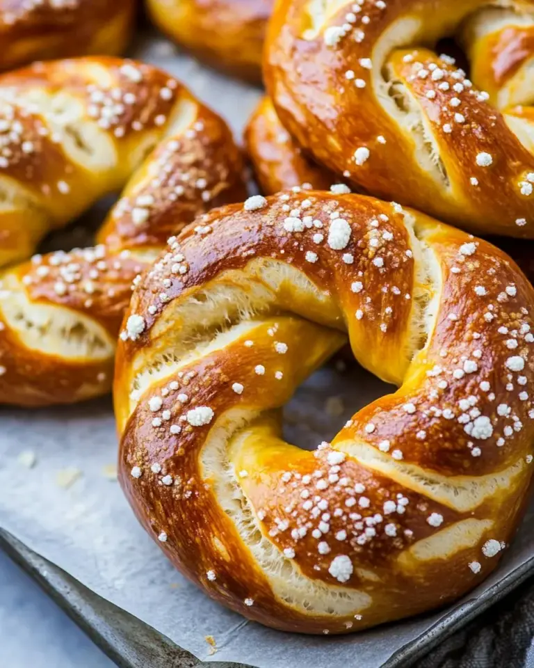 Homemade Perfect Soft Pretzels food shot