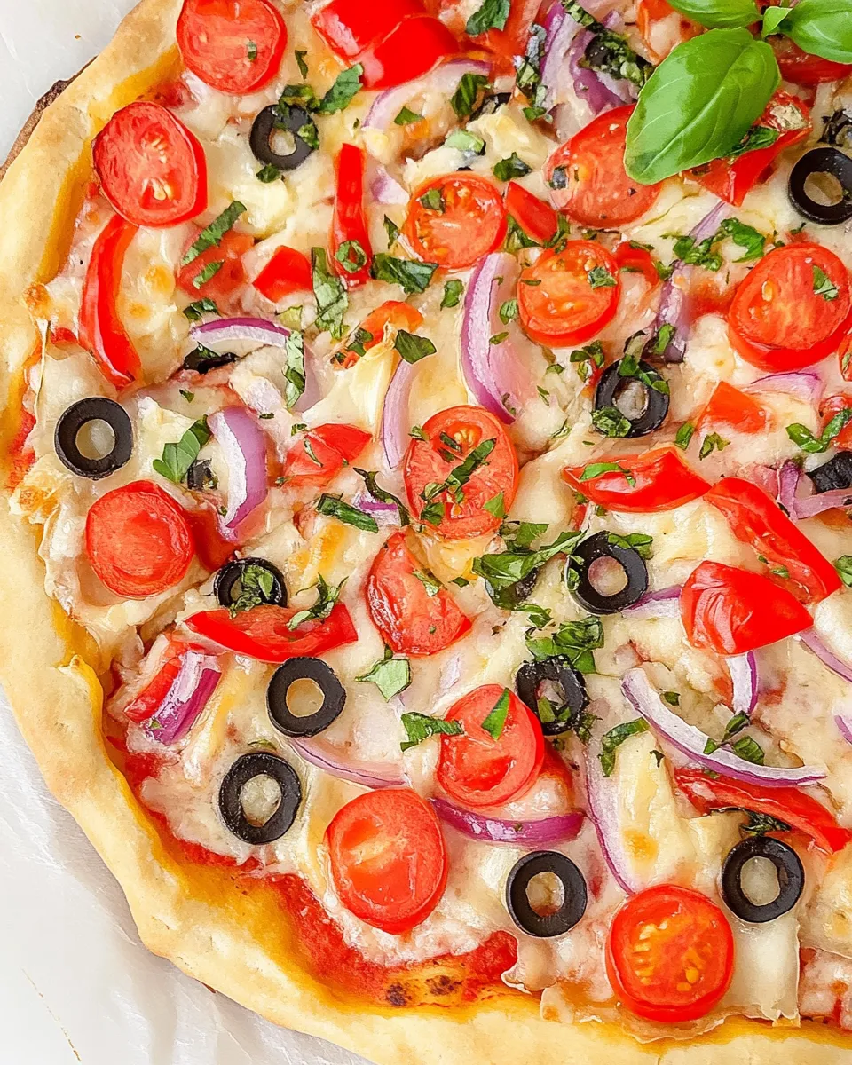 Easy Phyllo Dough Pizza food shot