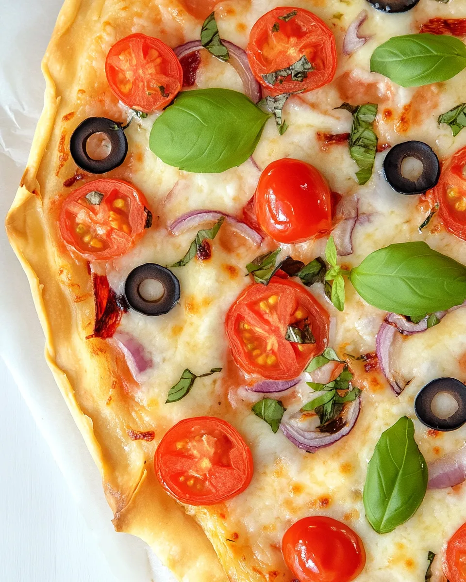 Delicious Phyllo Dough Pizza plate image