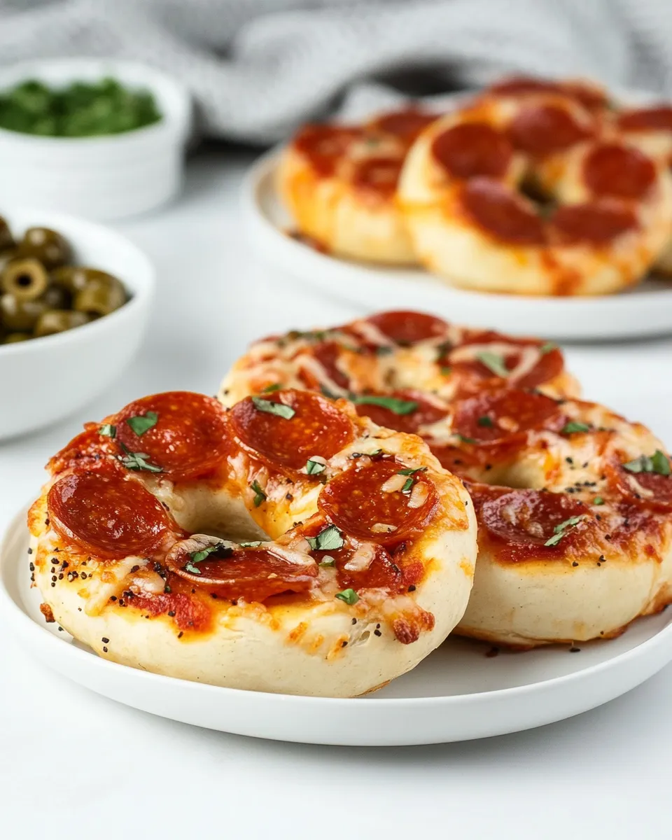 Delicious Pizza Bagels in Air Fryer recipe photo