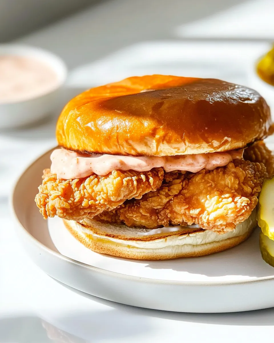 Homemade Popeyes Chicken Sandwich recipe photo