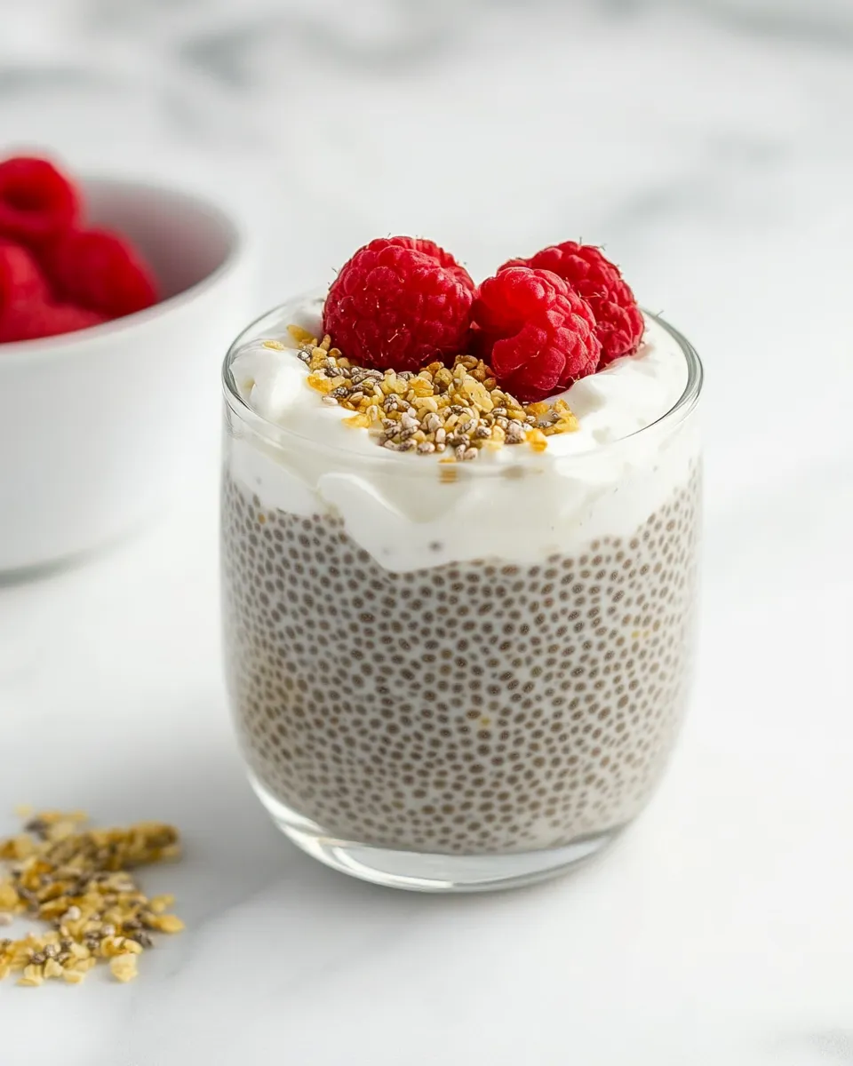 Delicious Protein Chia Pudding food shot