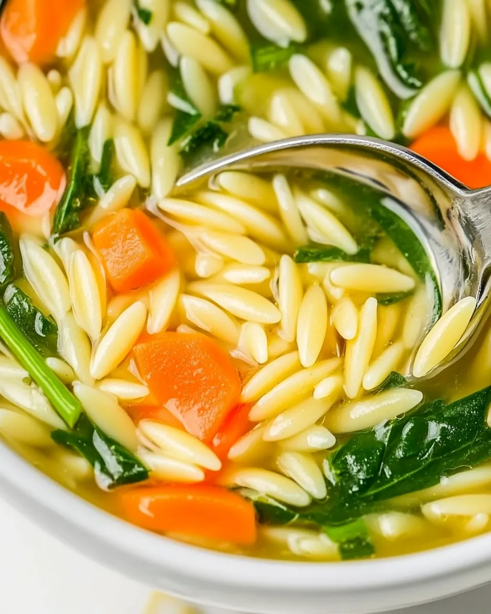 Delicious Quick Orzo Soup dish photo