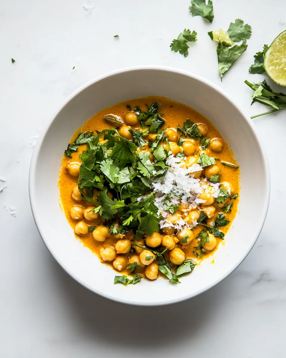 Classic Quick and Easy Chickpea Coconut Curry dish photo