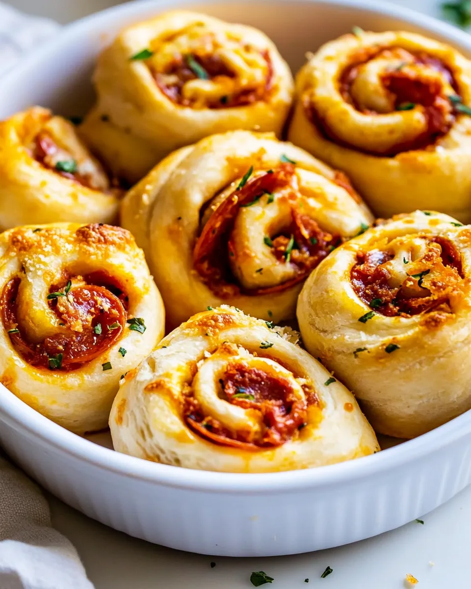Homemade Quick and Easy Pepperoni Pizza Rolls recipe photo