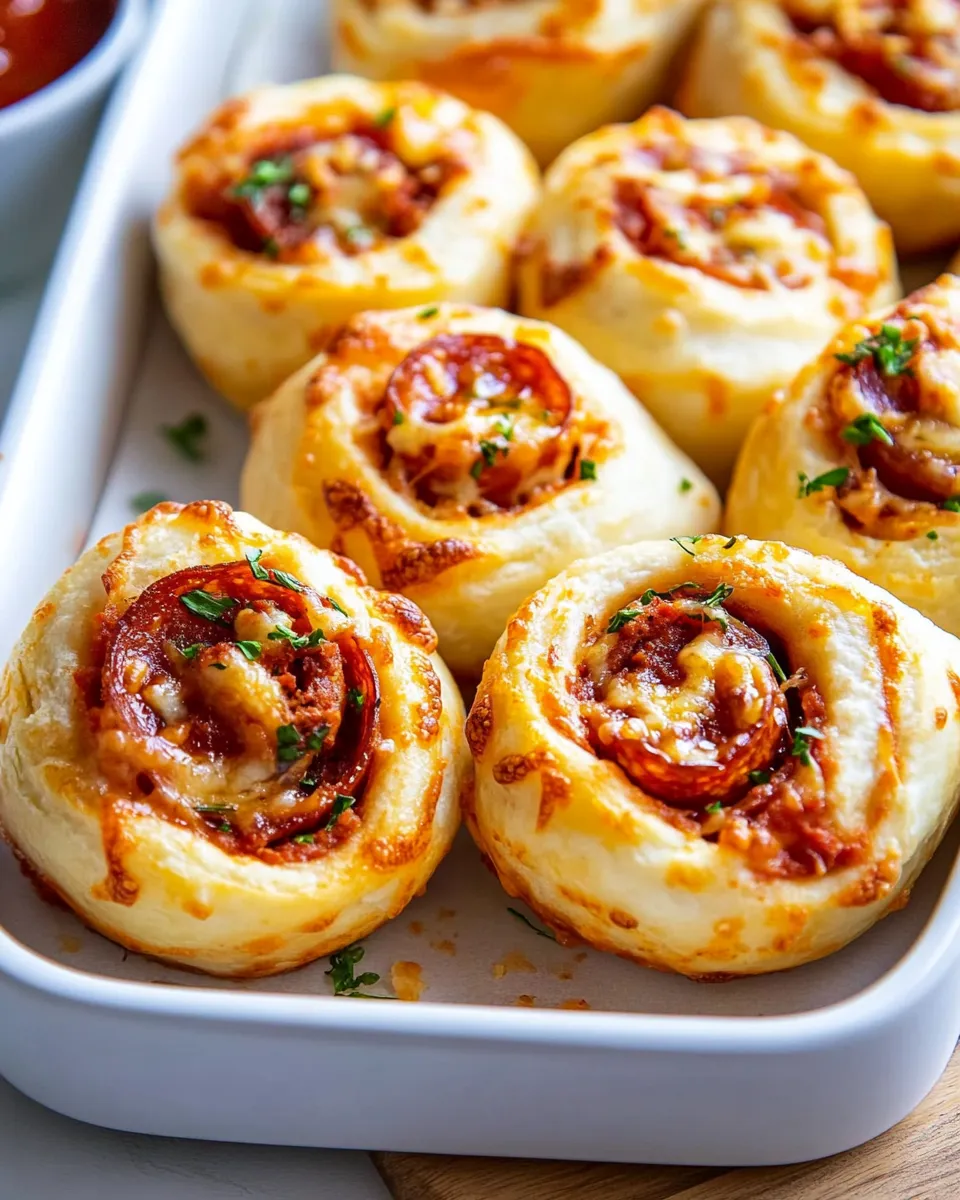 Delicious Quick and Easy Pepperoni Pizza Rolls food shot