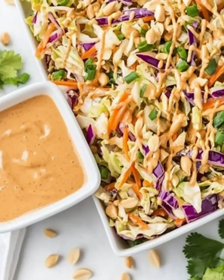 Homemade Ramen Cabbage Salad with Peanut Dressing photo