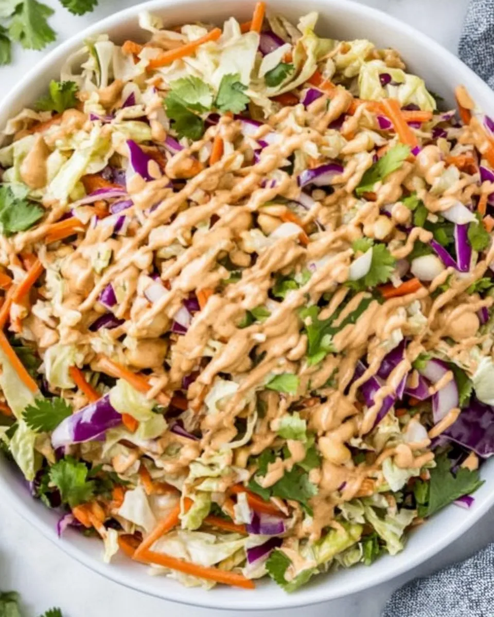Classic Ramen Cabbage Salad with Peanut Dressing image