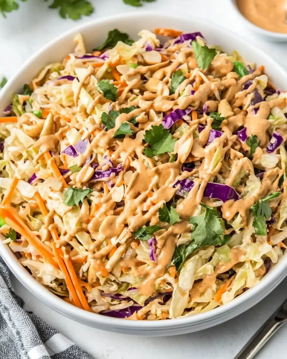 Easy Ramen Cabbage Salad with Peanut Dressing recipe photo