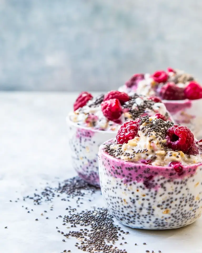 Homemade Raspberry and Chia Morning Oats recipe photo