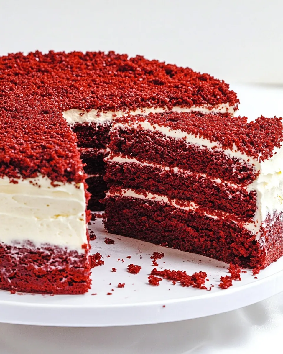 Easy Red Velour Cake food shot