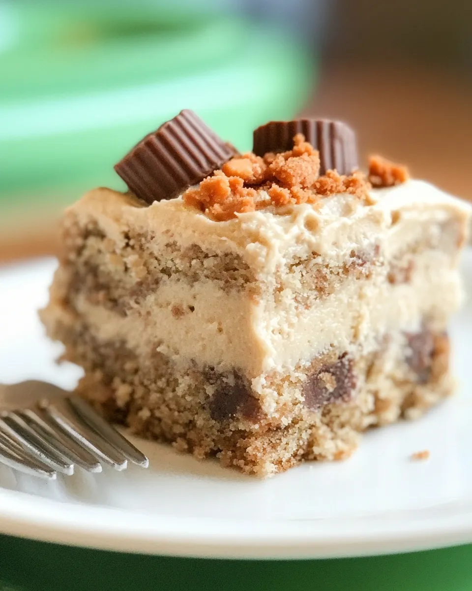 Classic Reeses Peanut Butter Cup Banana Cake with Peanut Butter Cream Cheese Frosting dish photo
