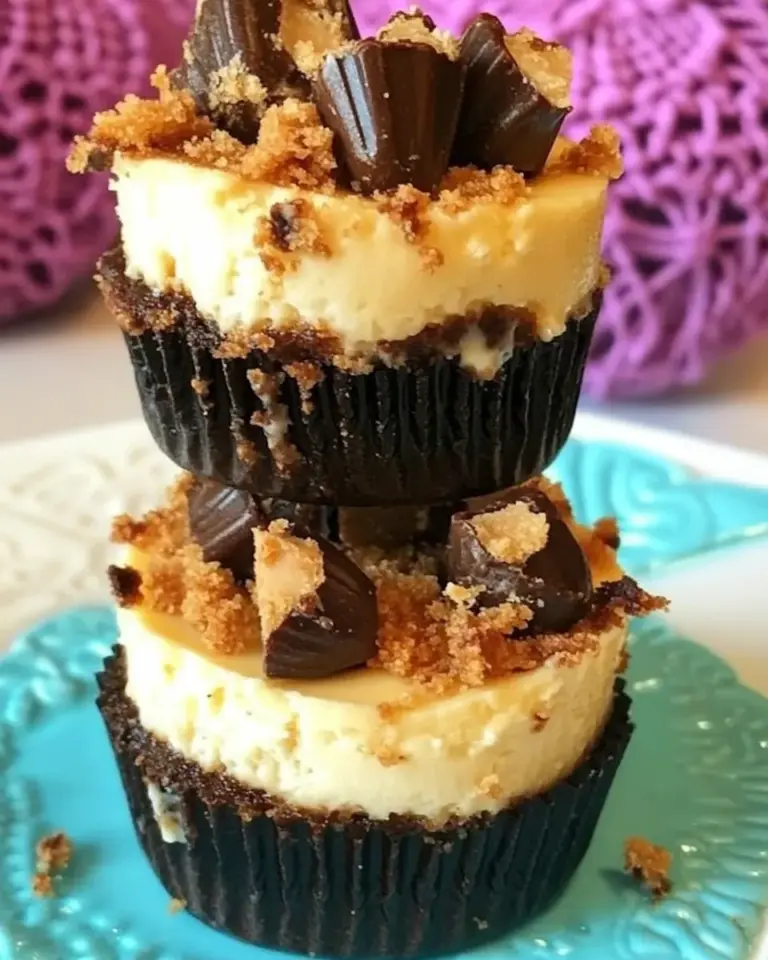Homemade Reeses Peanut Butter Cup Mini Cheesecakes photo