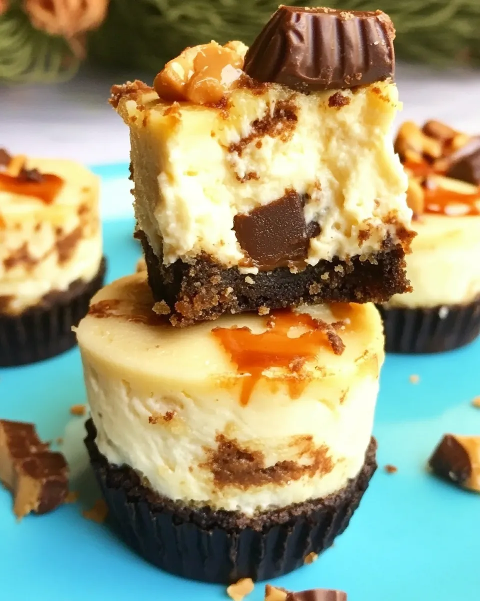 Classic Reeses Peanut Butter Cup Mini Cheesecakes image