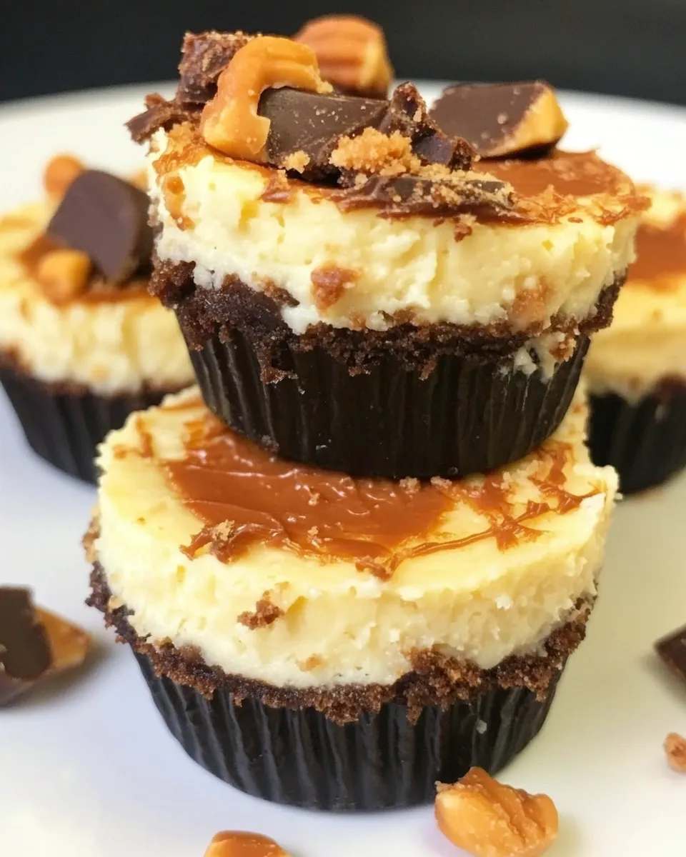 Delicious Reeses Peanut Butter Cup Mini Cheesecakes dish photo