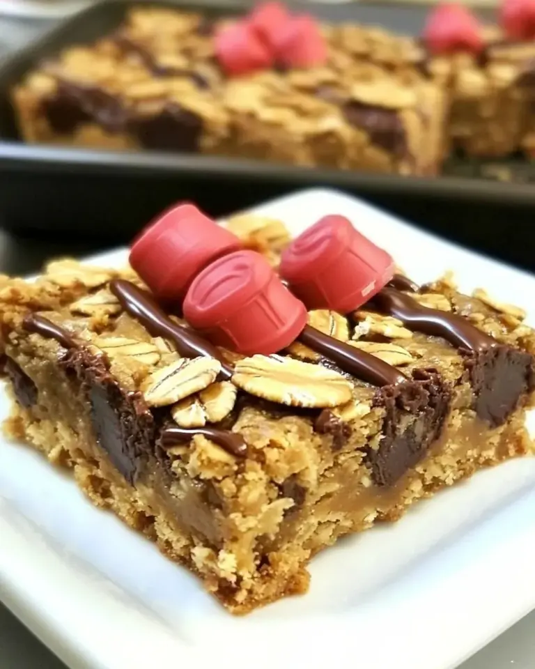 Homemade Reeses Peanut Butter Oatmeal Cookie Bars recipe photo