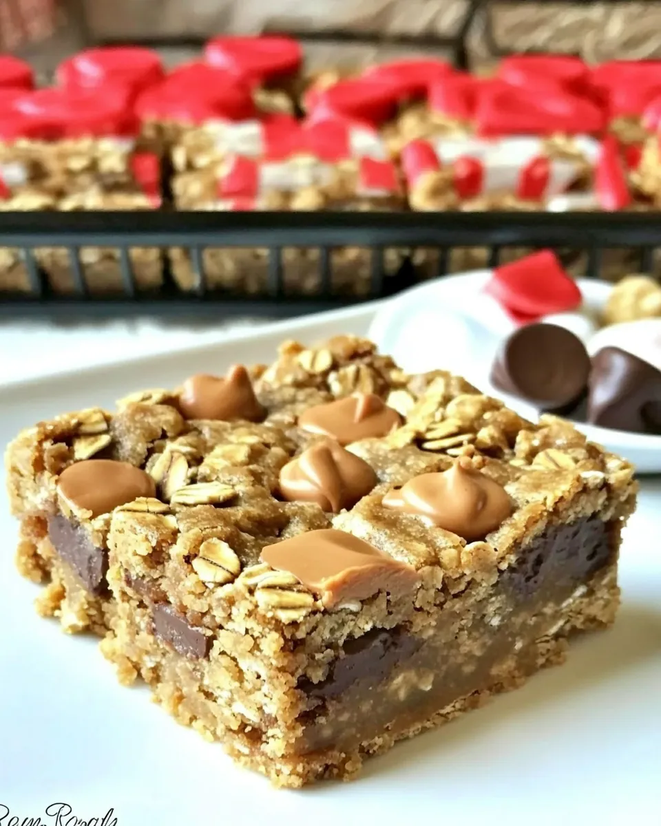 Classic Reeses Peanut Butter Oatmeal Cookie Bars dish photo