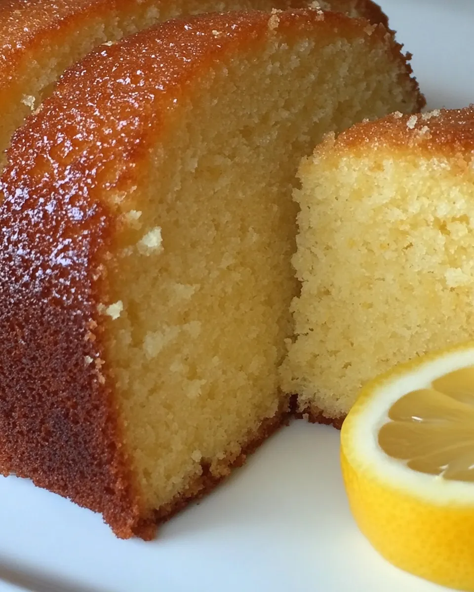 Easy Ritz Carlton Lemon Pound Cake food shot