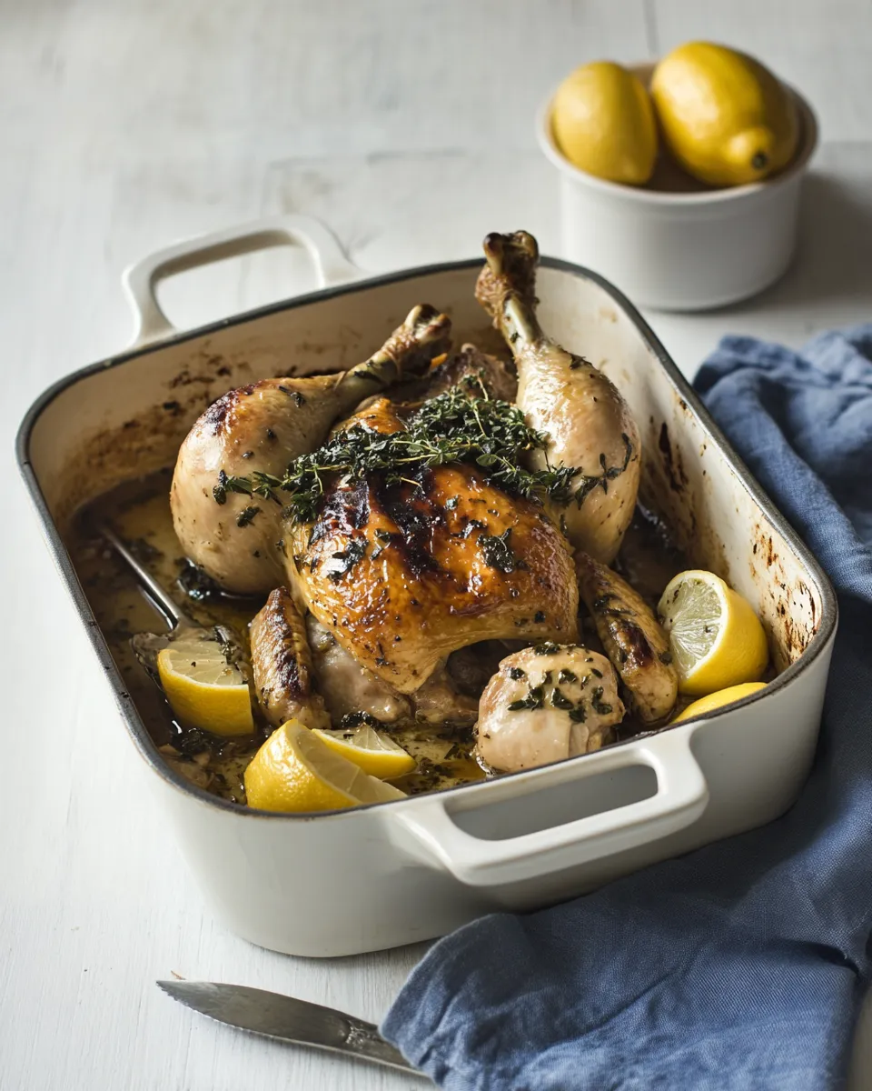 Easy Roast chicken with lemon & oregano food shot