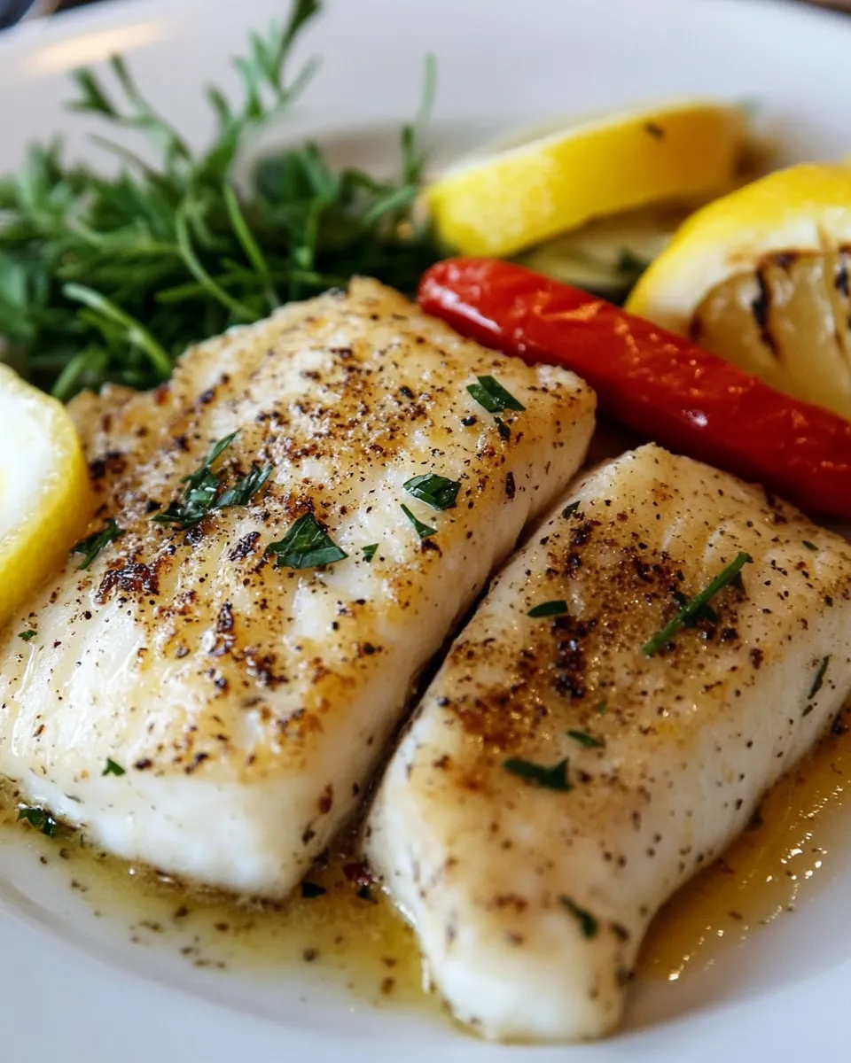 Healthy Roasted Snapper Fillet and Sustainable Seafood dish photo