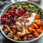 Homemade Roasted Winter Vegetable Bowls with Nutmeg Tahini photo