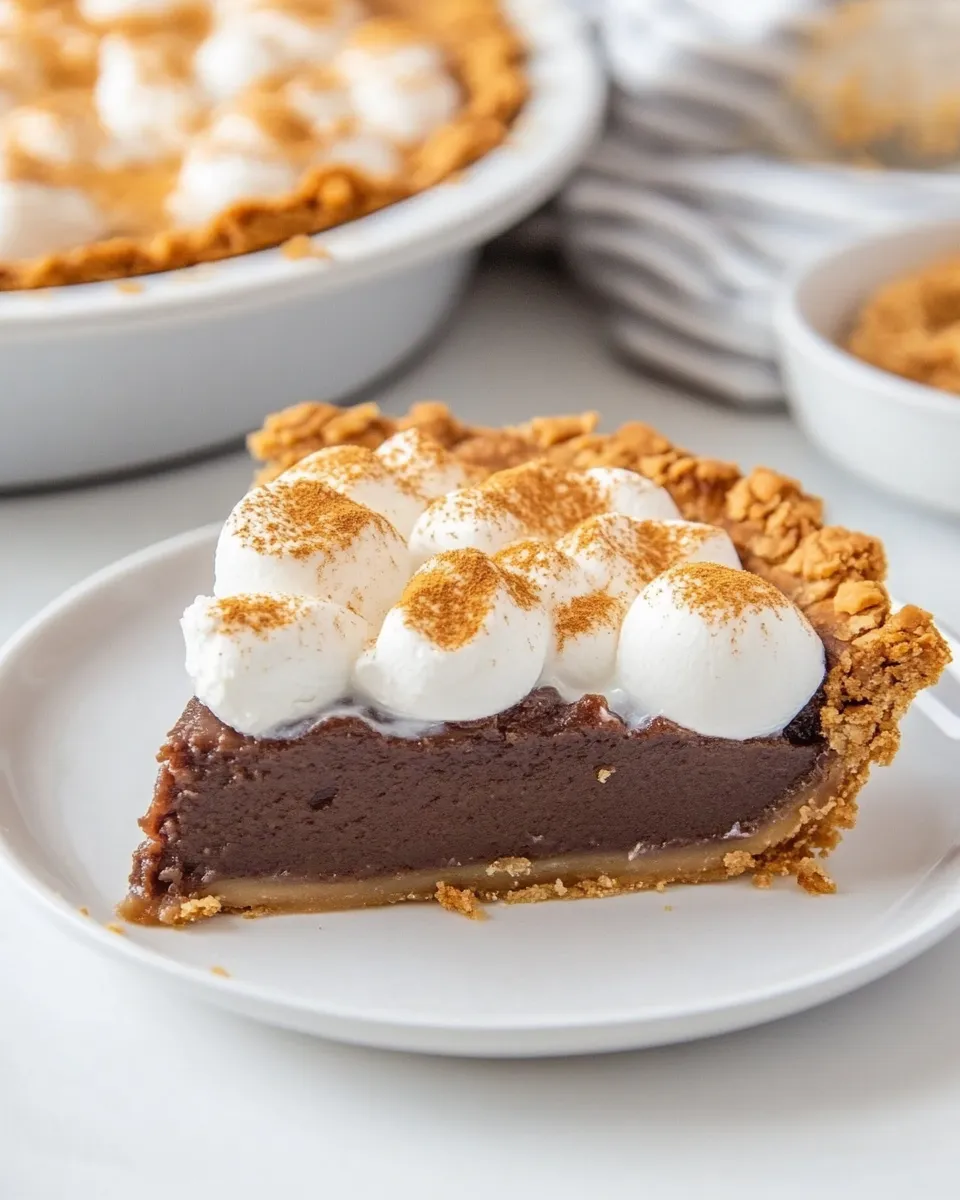 Delicious SMores Pie food shot