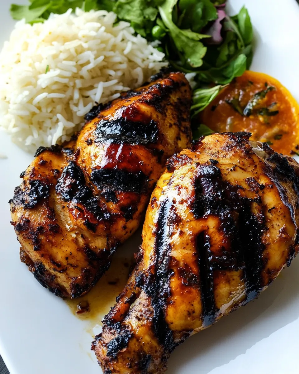 Easy Saffron Lemon Chicken with Persian Saffron Rice food shot
