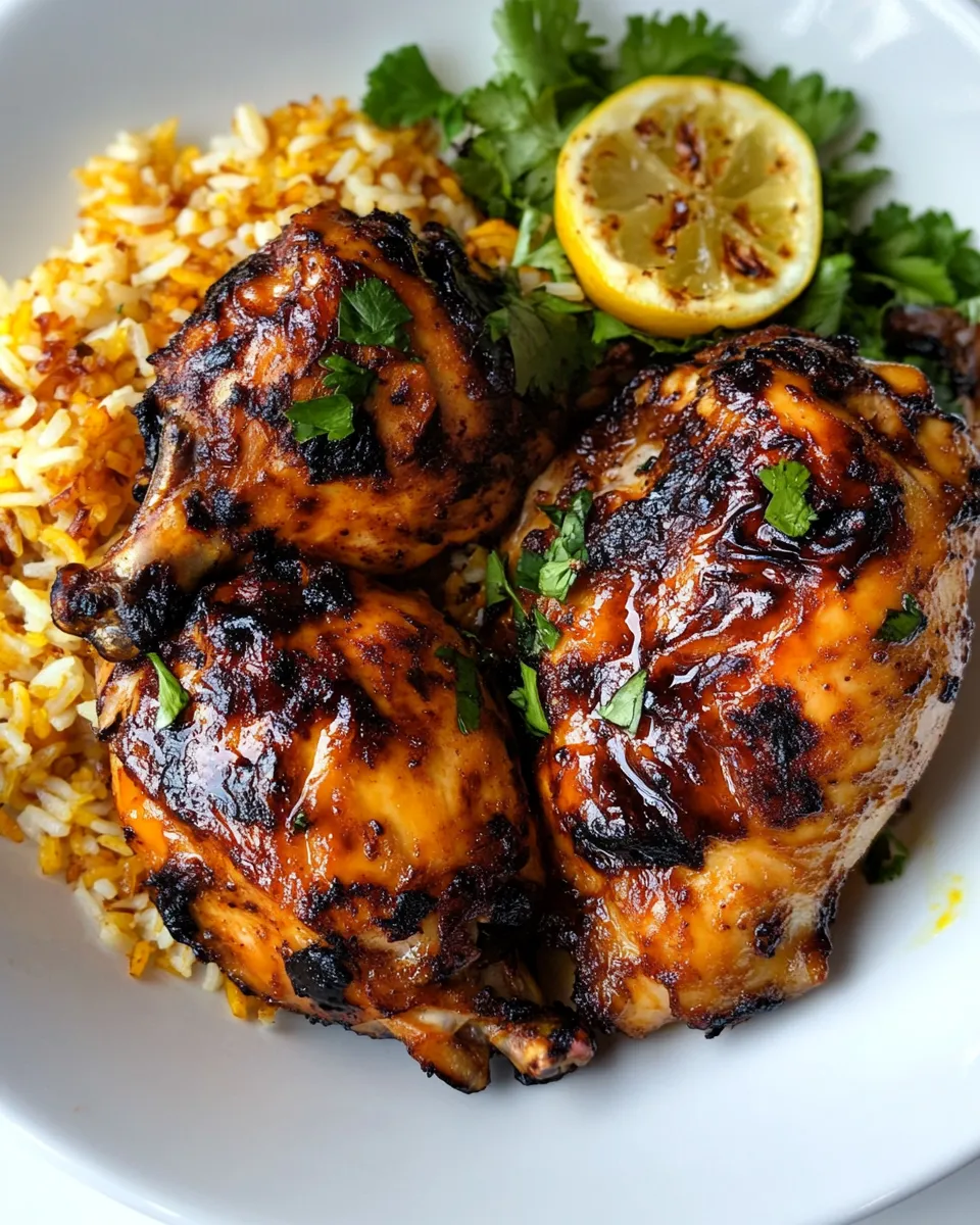 Healthy Saffron Lemon Chicken with Persian Saffron Rice picture
