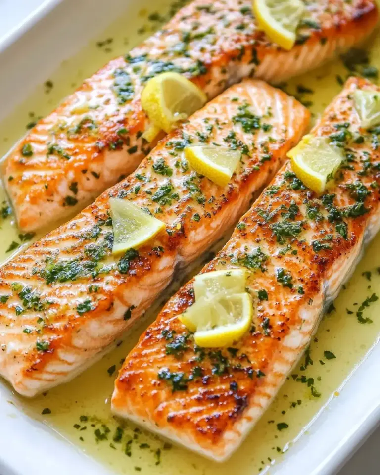 Delicious Salmon with Garlic Lemon Butter Sauce photo