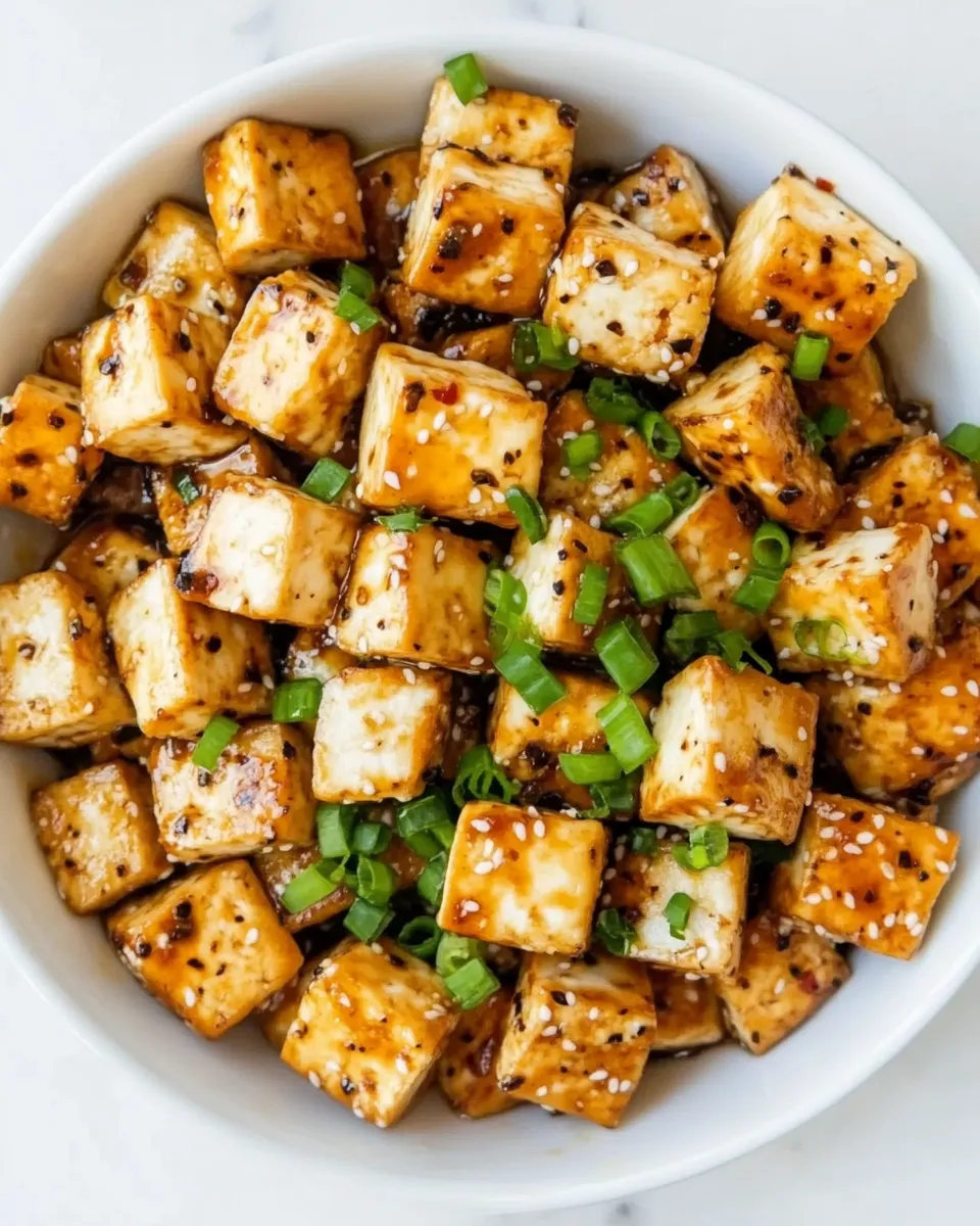 Delicious Salt and Pepper Tofu plate image