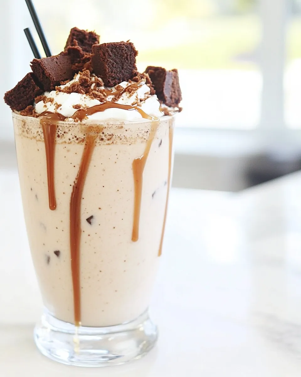 Easy Salted Caramel Brownie Milkshake recipe photo