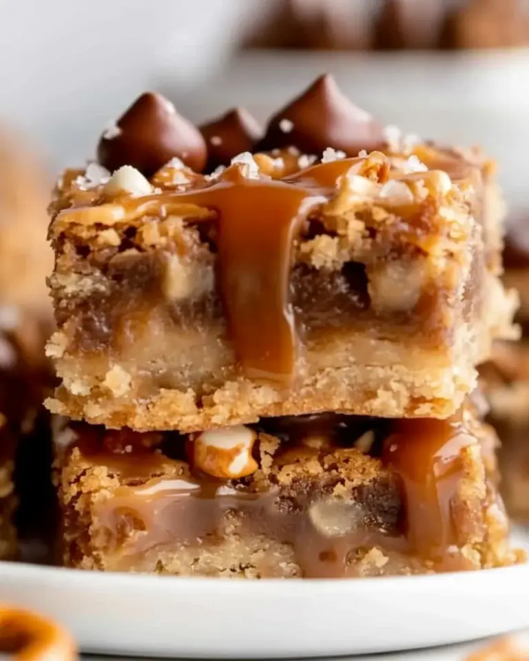 Easy Salted Caramel Pretzel Blondies photo