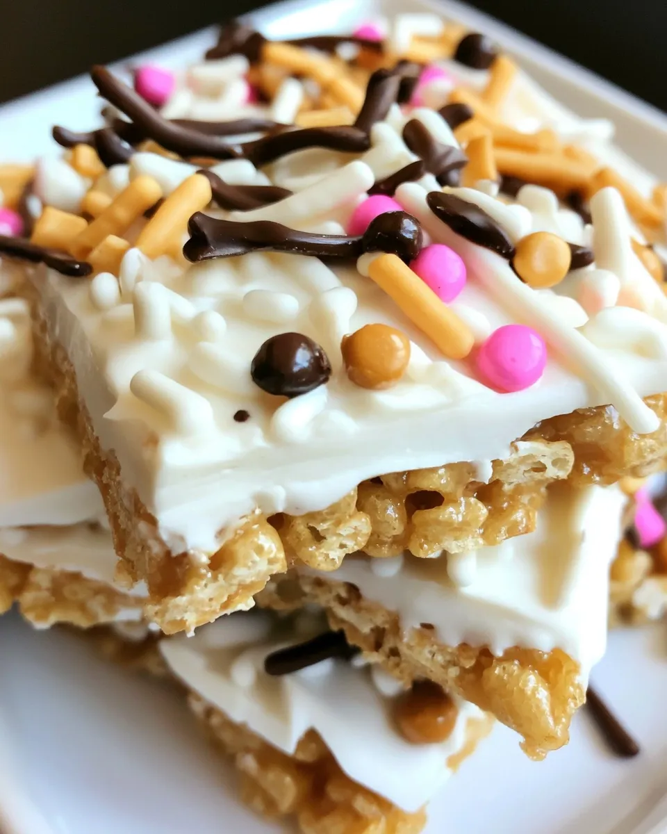 Easy Scotch Krispie Bark food shot