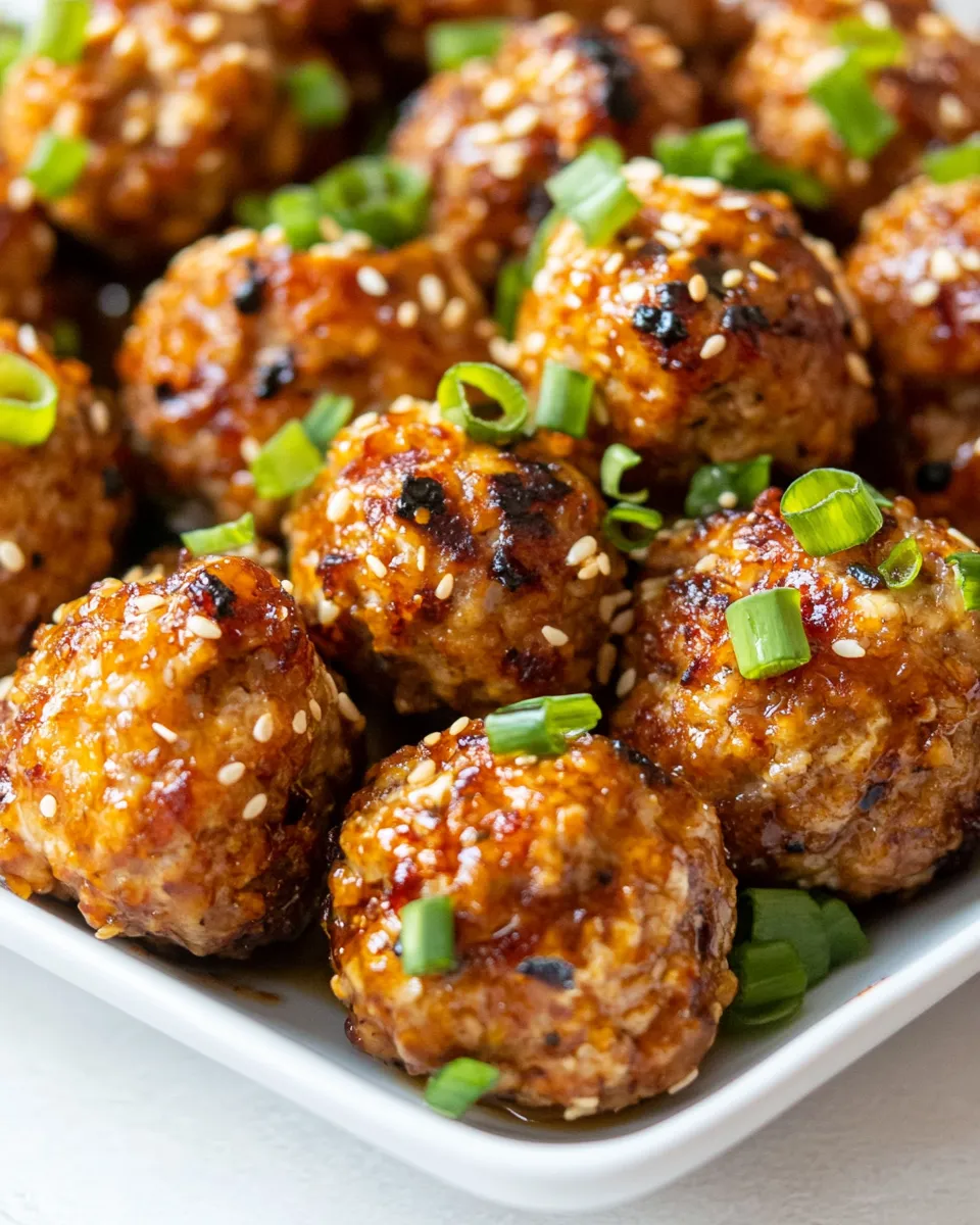 Delicious Sesame Ginger Air Fryer Turkey Meatballs dish photo