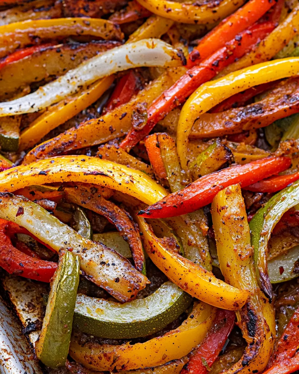 Homemade Sheet Pan Fajita Veggies (Flavorful & EASY!) photo