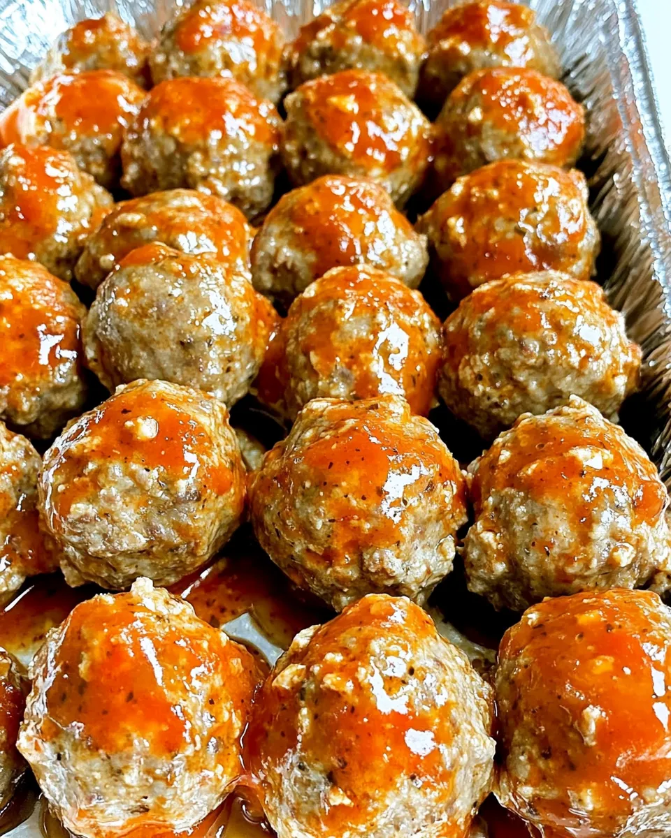 Delicious Sheet Pan Party Meatballs shot
