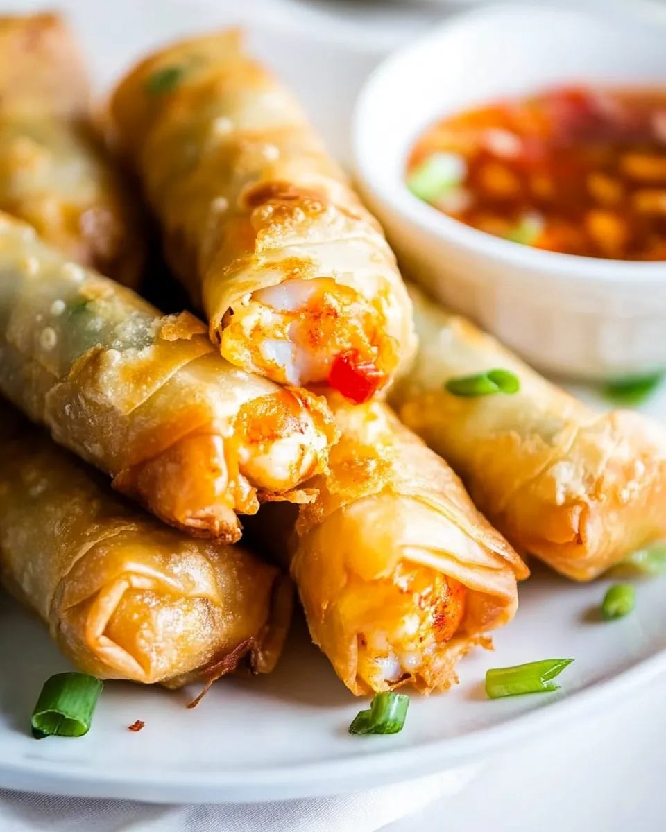 Easy Shrimp Egg Rolls (Air Fryer or Baked) dish photo