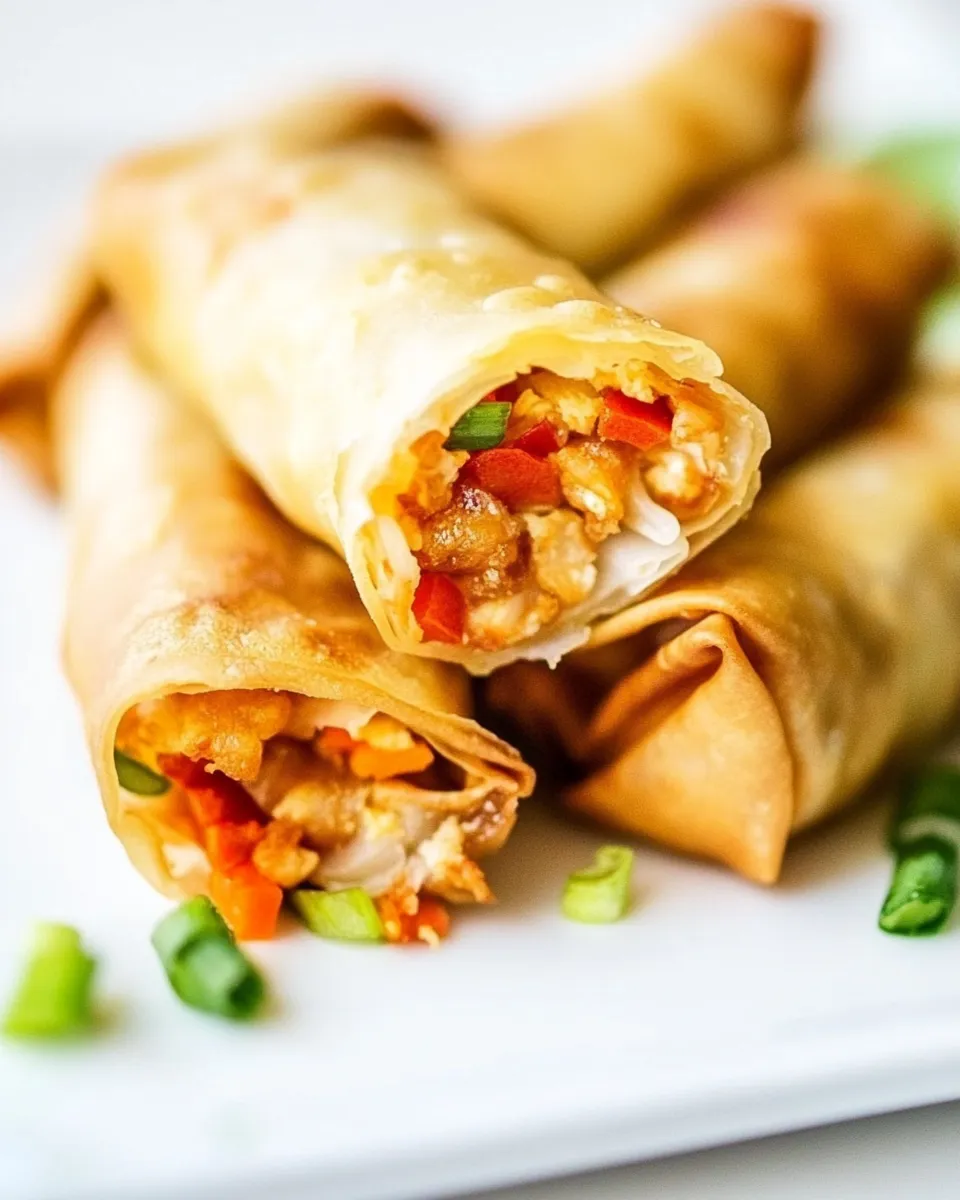 Delicious Shrimp Egg Rolls (Air Fryer or Baked) food shot