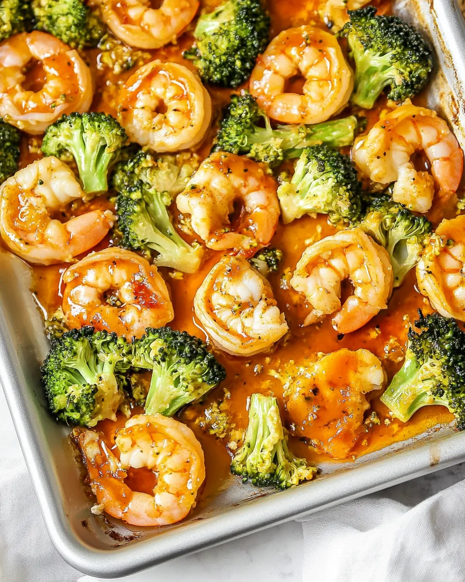 Classic Shrimp and Broccoli Sheet Pan Dinner dish photo