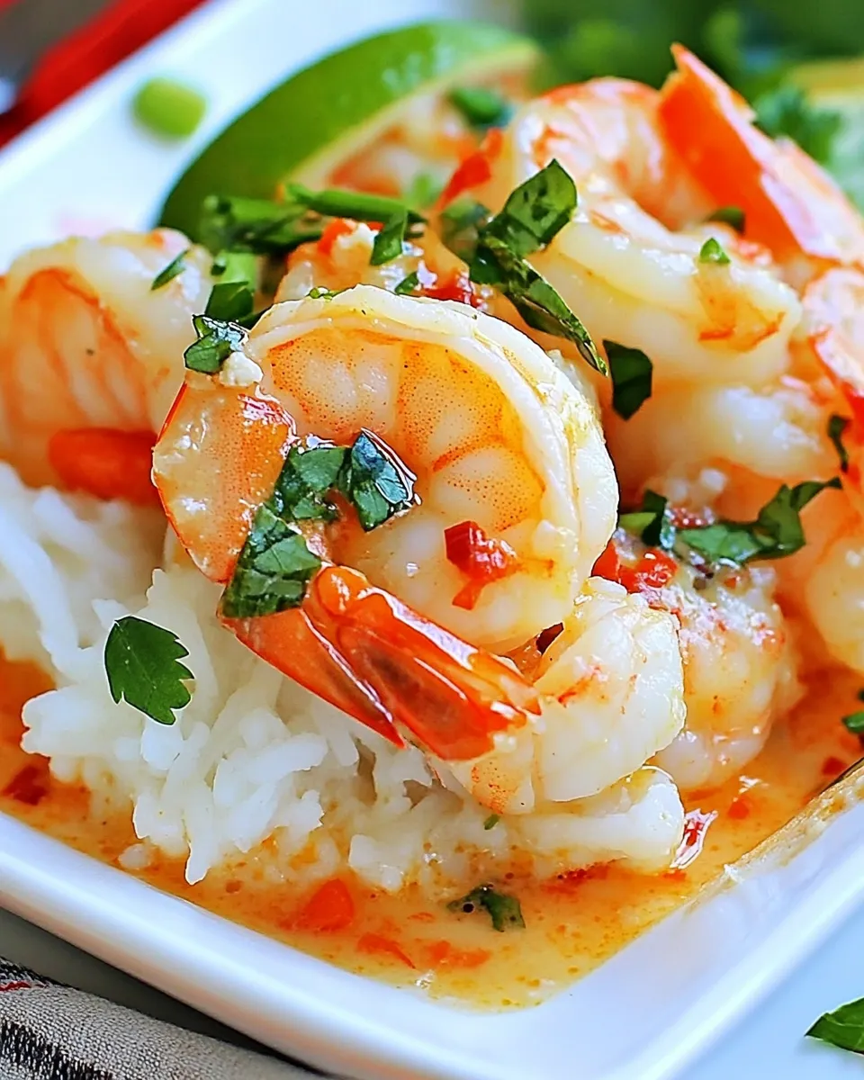 Easy Shrimp in Coconut Sauce food shot