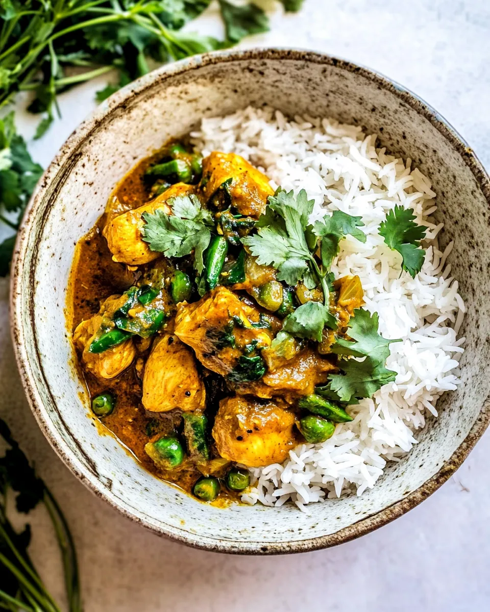 Delicious Simple Coconut Chicken Curry. plate image