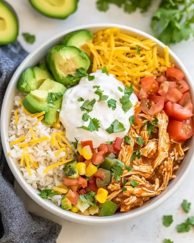 Homemade Slow Cooker Chicken Burrito Bowl Recipe photo
