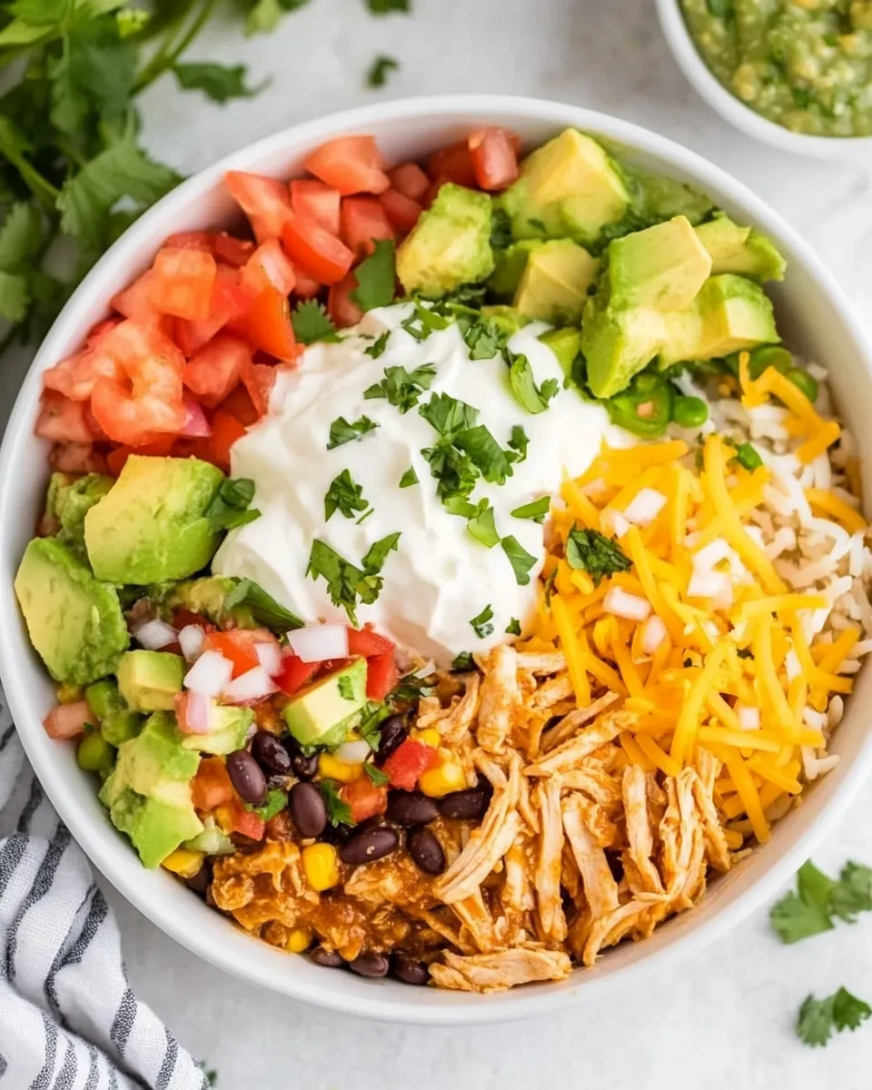 Easy Slow Cooker Chicken Burrito Bowl Recipe recipe photo