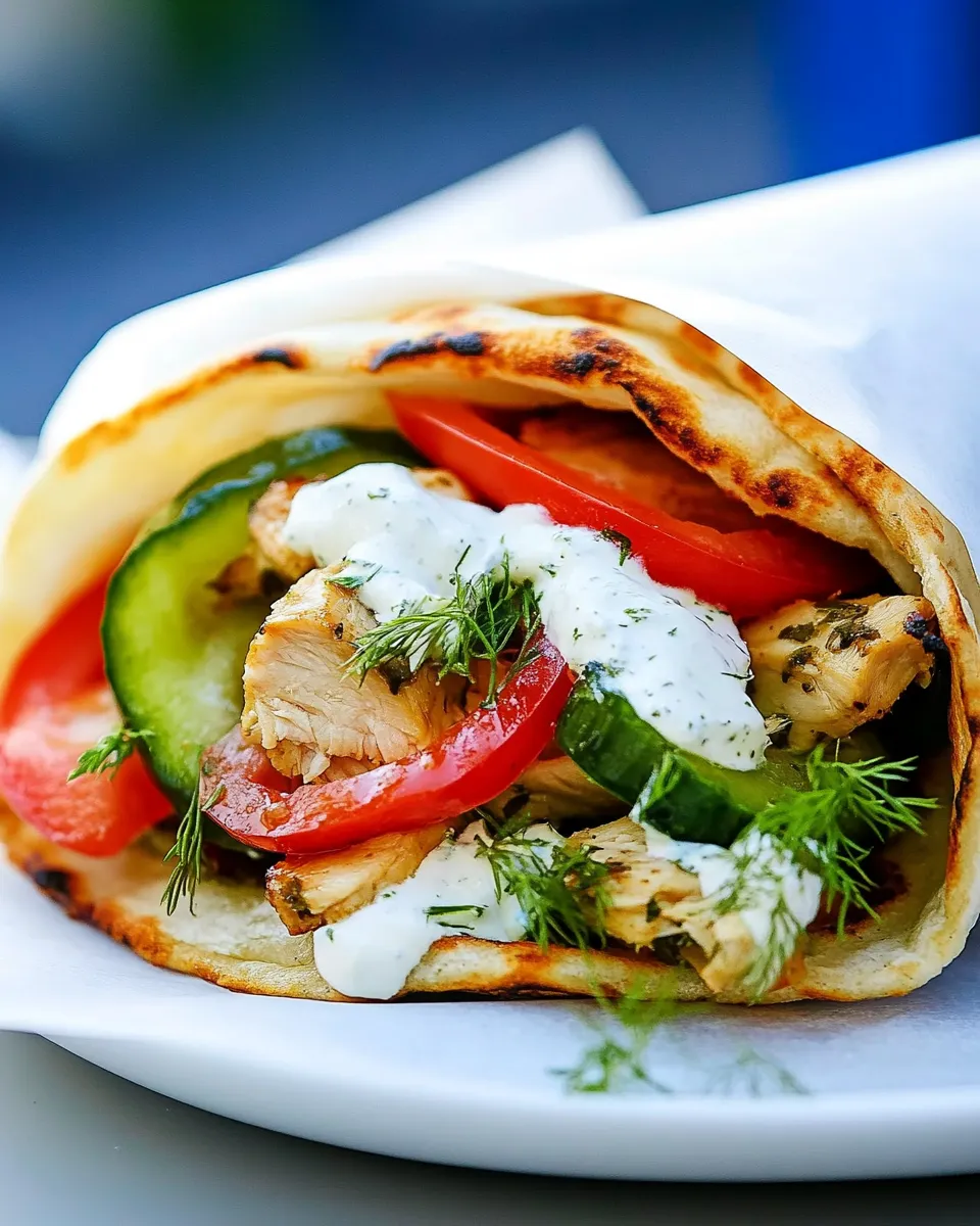 Homemade Slow Cooker Chicken Gyros recipe photo